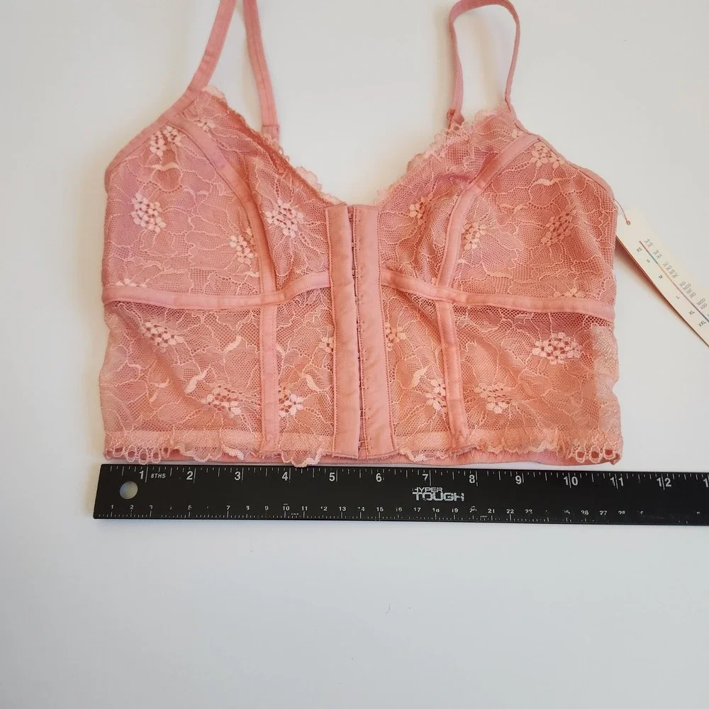 Whimsycore Pink Lace Corset Bralette Bralette‎ XS NWT - Picture 4 of 6